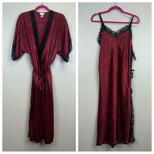 Inner Most M Lingerie Set Robe Nightie Leopard Lace Valentines Day Sexy Romantic